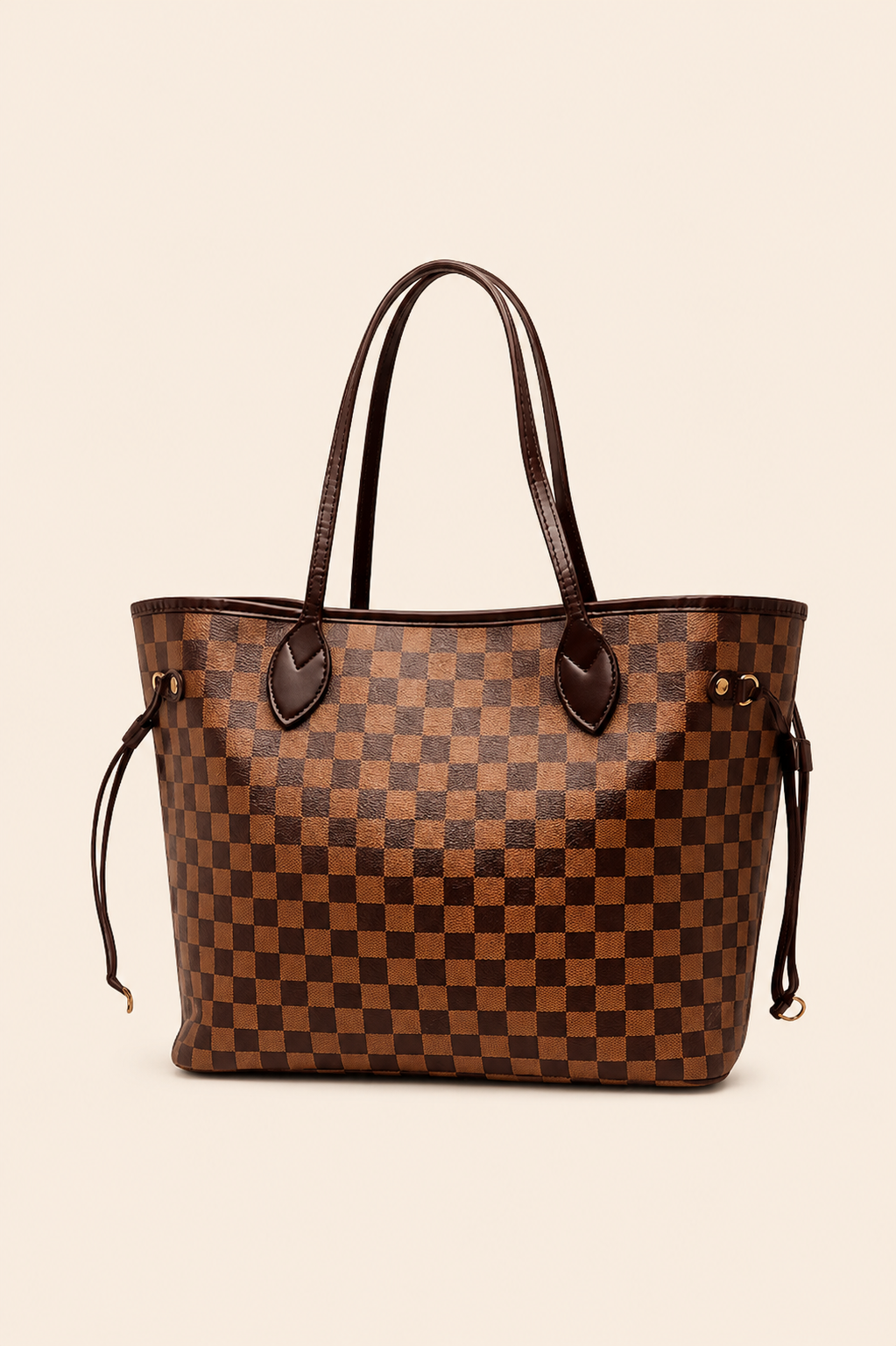 LV Neverfull Tote Bag Chocolate
